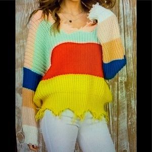 Main Strip Sweater Multicolor SIZE M